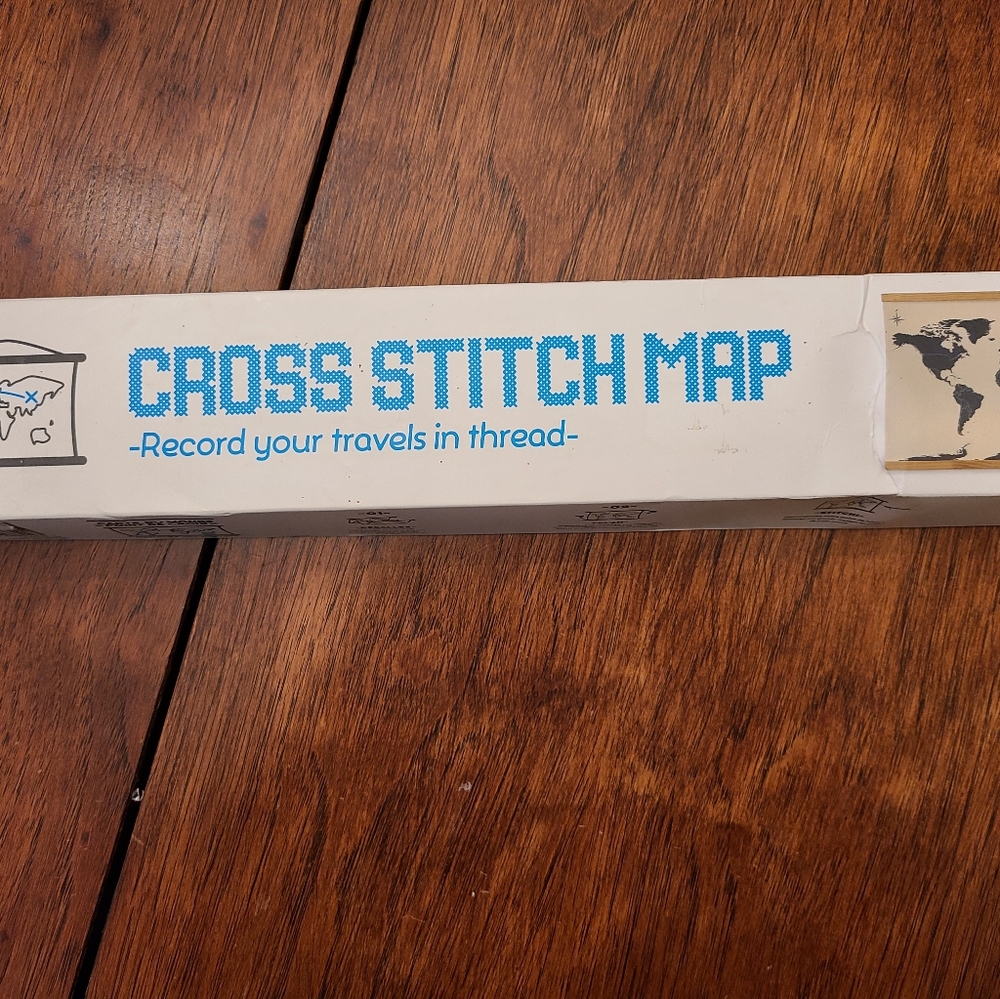 Cross Stitch Map Record Your Travels Around the World In Thread by SuckUK